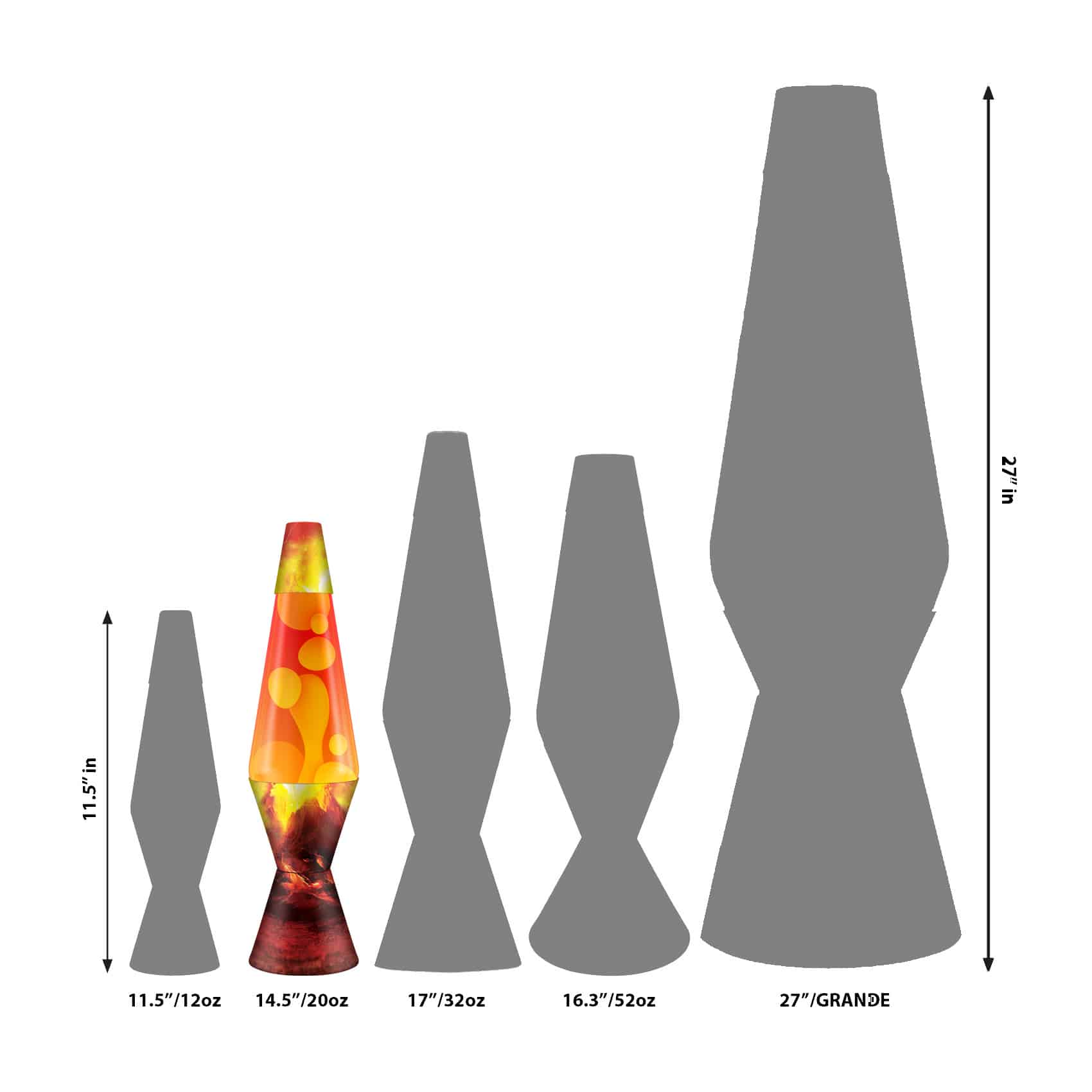Lava Lamp Erupting Crater Size